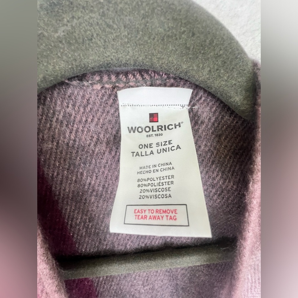 Woolrich Cozy Blanket Wrap Women's‎ One Size Shawl Cape Poncho Plaid~ SOFT A38 - Picture 4 of 4